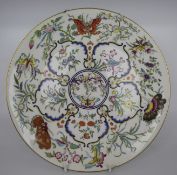 Royal Worcester Chinoiserie Exotic Butterflies plate