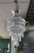 Vintage Crystal Amethyst Chandelier