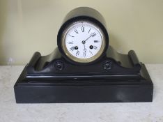 Victorian Black Marble Mantle Clock