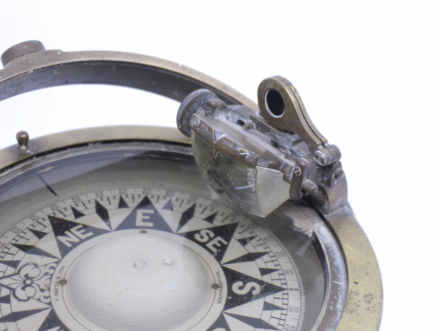 Early 20th c. Bronze Gimballed Compass by F.Smith & Sons - Image 5 of 11