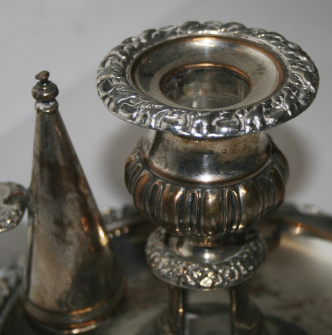 Antique Sheffield Plate Silver Candle Holder - Image 2 of 5