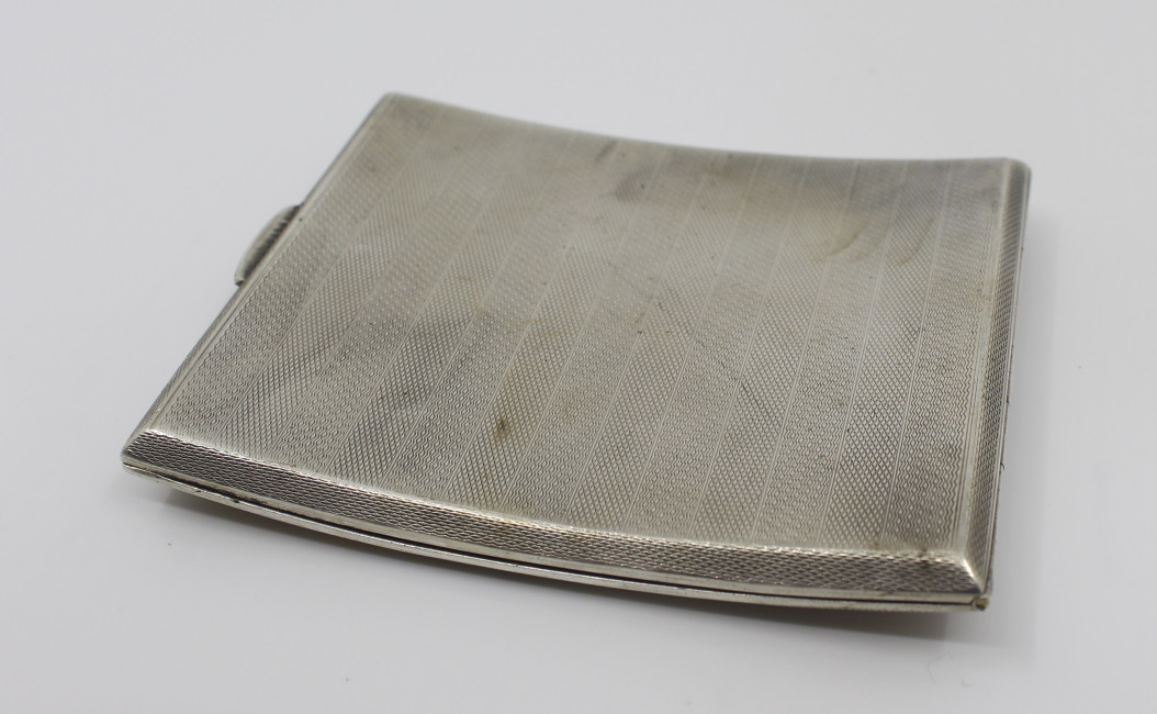 Solid Silver Cigarette Case Birmingham 1934 - Image 4 of 13