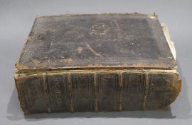 Antique Leather Bound Brown's Self Interpreting Bible