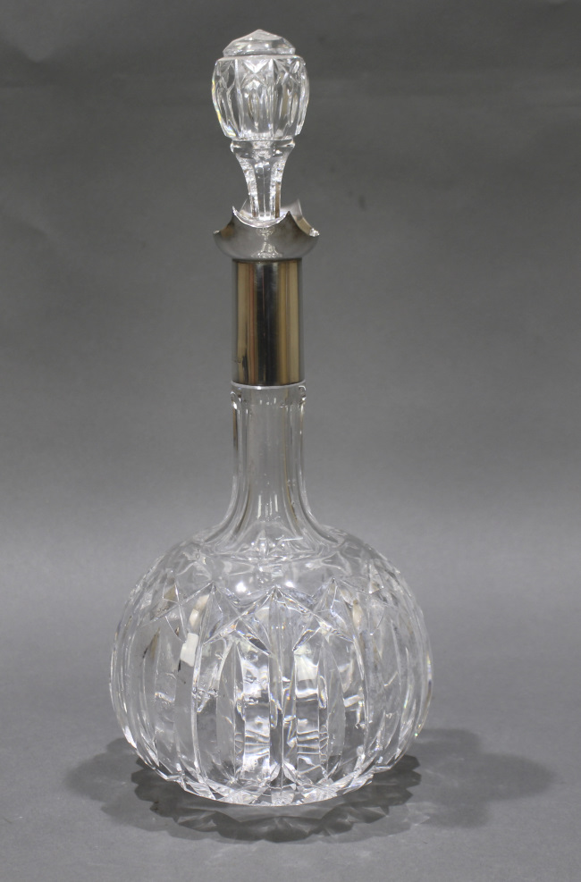 Silver Collared Cut Glass Decanter 1918 - Image 2 of 6