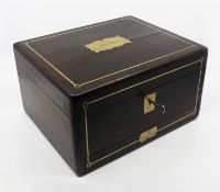 Early 19th c. Brass Inlaid Rosewood Writing Box by William Wilson Edinburgh