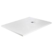 New & Boxed 1200x800mm Rectangular White Slate Effect Shower Tray . RRP £499.99.Hand Crafted F...