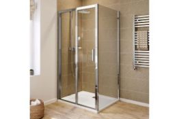 New (WG59) 800mm - Elements Bi Fold Shower Door Enclosure. RRP £299.99.4mm Safety Glass Fully...