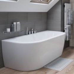 New (NY5) Decadence Double Ended Back To Wall Bath 1700mm x 800mm. RRP £220.55. Double Ended, ...
