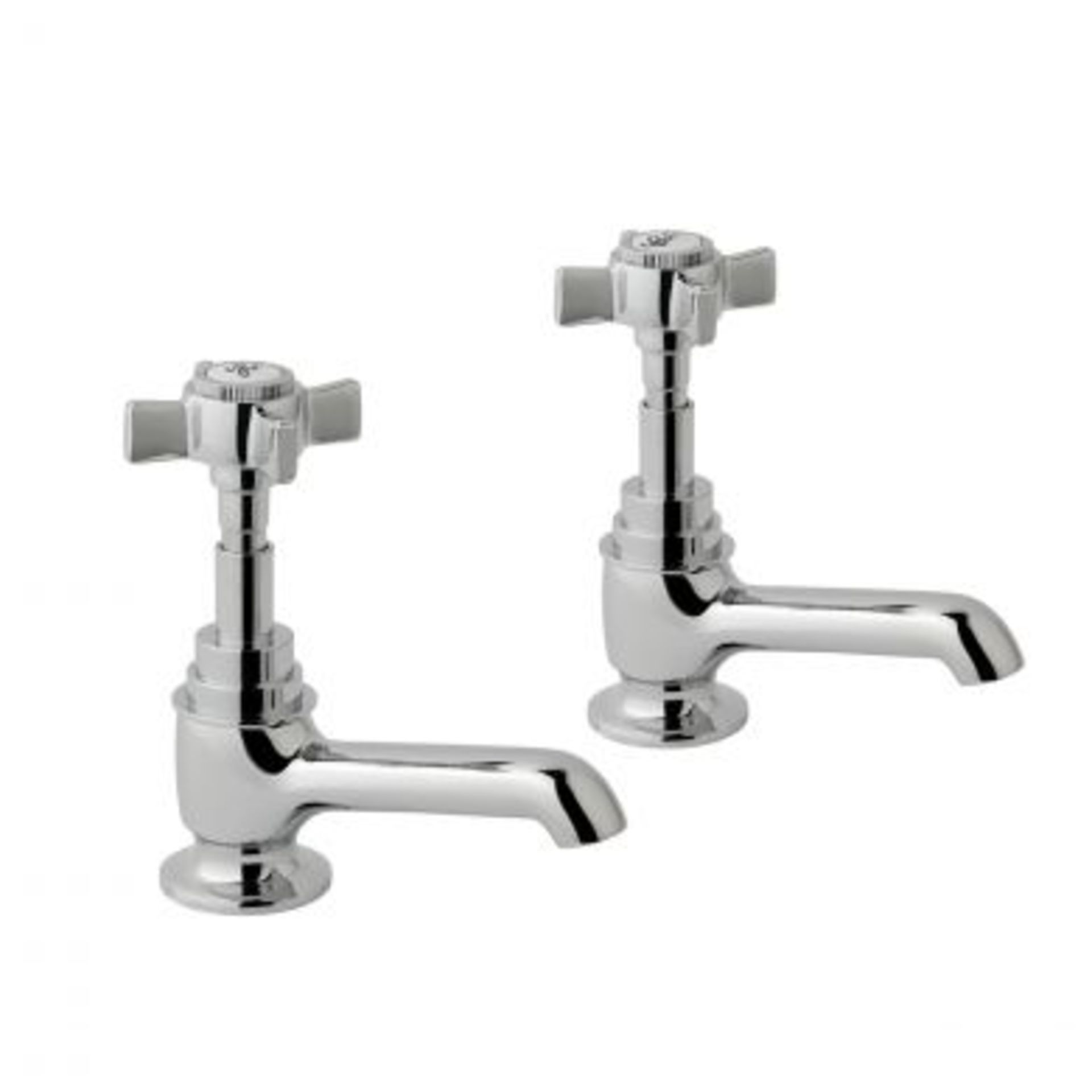 New (WG35) Bynea Bath Pillar Tap, Pack of 2. This traditional style chrome bath tap from the B...