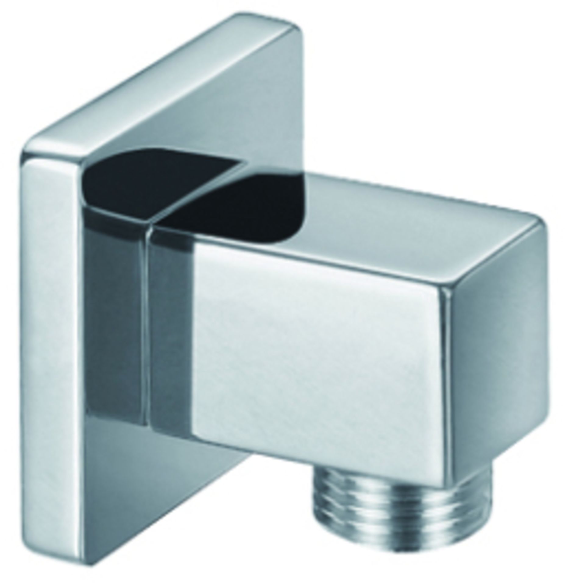 New (A53) CHROME SQUARE SHOWER WALL OUTLET ELBOW