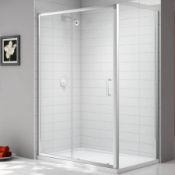 New (A65) 1200mm 8mm SLIDING DOOR WITH Fixed PANEL 6mm. RRP £607.99. 1200mm easy fit sliding s...