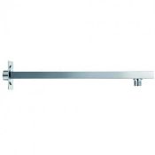 New (A50) Square Wall Mounted Shower Arm 300mm Length - Chrome