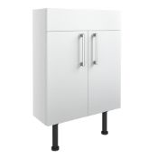 New (NY102) Alba 600mm Slim Depth Basin Unit - White Gloss.