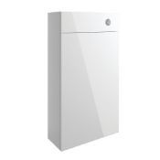 New(A39) Valesso 500mm Slim Depth WC Unit - White Gloss. Pre-assembled _ Durable 18mm cabin...