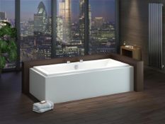 New (NY7) Solarna Double Ended Bath 1700 x 700mm. RRP £216.00. White acrylic bath. Supplied ...