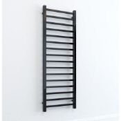 New (A64) Onyx Black Nickel Heated Towel Rail 800x500mm