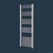 New (E68) Chrome Straight Ladder Heated Towel Rail 1600x600mm. Finished In Chrome, This 1600mm ...