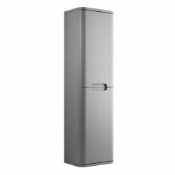 New & Boxed (C11) Lambra 350 2 Door Wall Hung Tall Unit - Matt Grey. H 1200 x W 350 x D 250mm M...