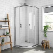 New & Boxed (C21) NEW 900x900mm Quadrant Shower Enclosure. Constructed of 4mm lightweight safe...