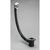 New & Boxed (C78) Bath Plug & Chain Waste with Pipe Shrouds Chrome. Dimensions: H 469mm x W 26m...