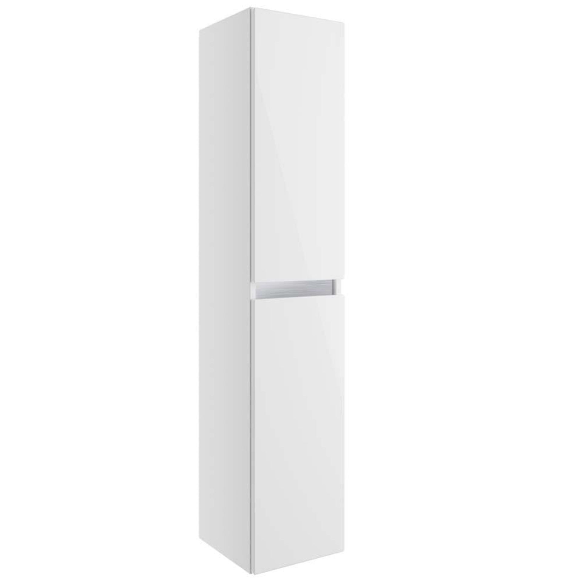 New & Boxed (C8) Carino White Gloss 300mm Two Door Tall Unit. 00mm x 1500mm tall storage cupbo... - Image 3 of 3