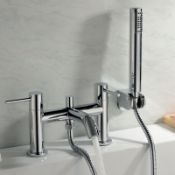 New & Boxed (C28) Synergy Tec Studio G Bath Shower Mixer. Ultra modern curvaceous design with s...