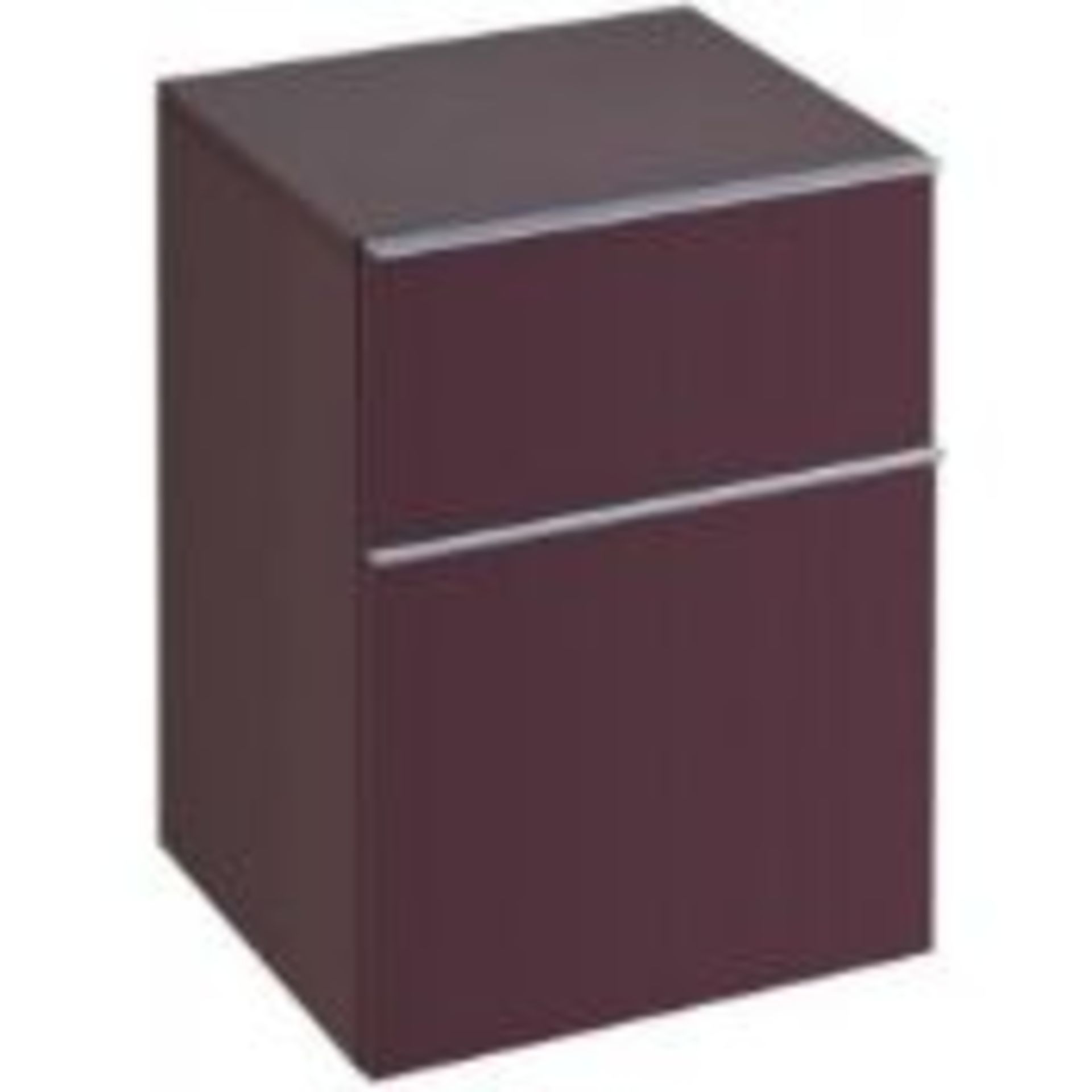 New (Mg115) Karama Gerbit Icon 450 mm Burgundy Side Cabinet. RRP £769.99.Add A Pop Of Colour T