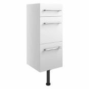 New & Boxed (C12) Alba 300mm 3 Drawer Unit - White Gloss H 720 x W 300 x D 318mm. The Alba 300...