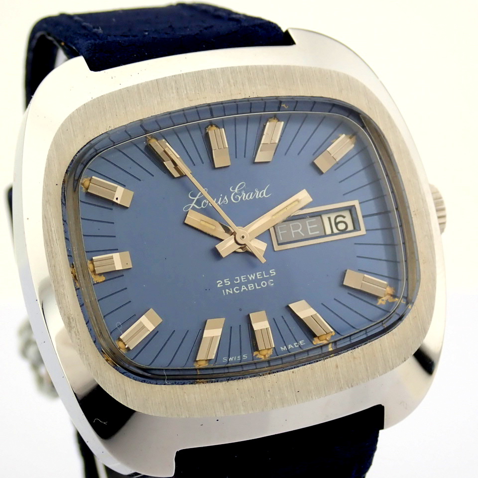 Louis Erard / INCABLOC - Gentlemen's Steel Wrist Watch