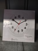 Acctim 74312 Parona Radio Controlled Wall Clock, White. RRP £20.00 - Grade U