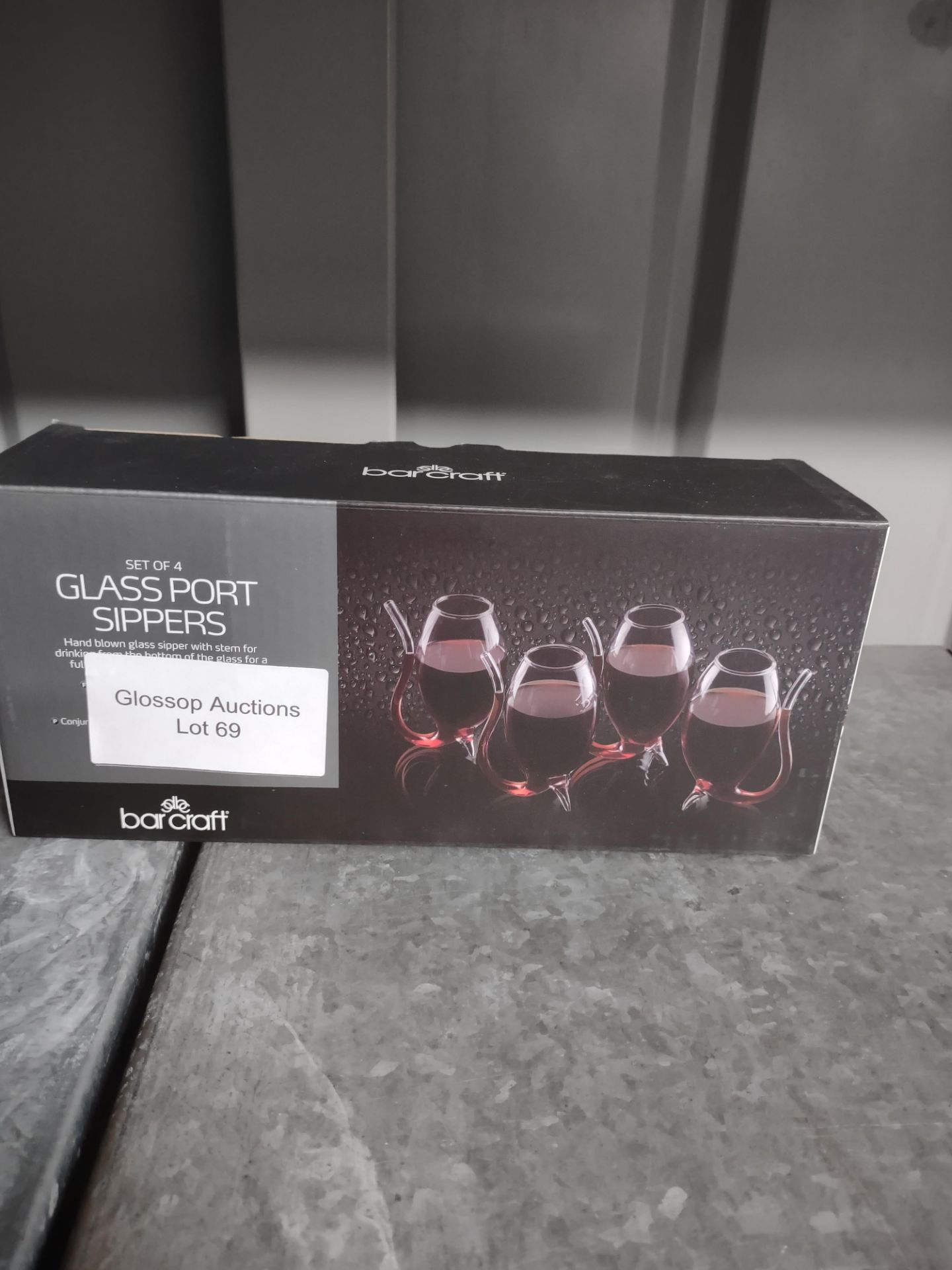 BarCraft BCPORT4PC Liqueur/Port Sippers in Gift Box, Glass, 90 ml, Set of 4. RRP £29.99 - Grade U