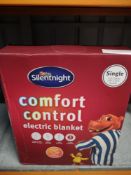 Silentnight Comfort Control Electric Blanket - Single. RRP £22.00 - Grade U