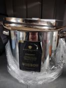 MasterClass Stainless Steel Stock Pot With Lid, Silver, 8.5 Litre. RRP £54.99 - Grade U