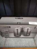 Tower T826071GRP Ombre Kitchen Storage Canisters. RRP £24.99 - Grade U