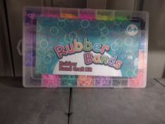 Multicolour Rubber Bands Set 1500+ Colorful Rubber Band Kit Bracelet Making. RRP £14.99 - Grade U