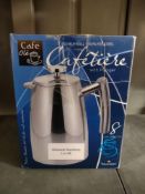Cafe Ol Cafetiere, 1 Litre 3 Cup Double Walled Stainless Steel French Press. RRP £29.50 - Grade U