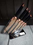 Tower T81532RD Kitchen Knife Set with Acrylic Knife Block. RRP £29.99 - Grade U