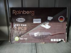 Rainberg 28cm Frying Pan, Granite Frying Pan Nonstick Coating. RRP £19.99 - Grade U