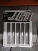 Madesmart Expandable Silverware Tray-White. RRP £24.99 - Grade U