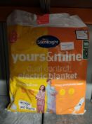 Silentnight Dual Control Electric Blanket, Polyester, White, King. RRP £69.99 - Grade U