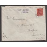 Lagos / Crash & Wreck 1907 Cover to England franked Lagos 1d cancelled by scarce "AFIKPO" c.d.s., wi