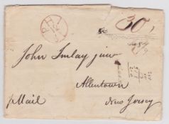 Swedish Settlements - St. Bartholomew 1804 Large part Entire Letter (reinforced fold and other fault