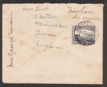 Tristan Da Cunha 1932 Cover (flap mising) from the ""Dent"" correspondence written by Mrs George Swa