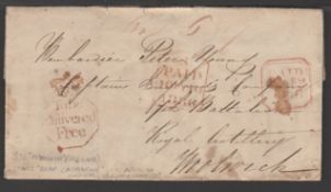 G.B. - Military / London / Ireland 1836 Entire letter (some staining) from Maynooth to a Bombardier