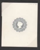 Saint Lucia 1887 De La Rue Postal Stationery ESSAY of a proposed 4d Registration stamp, comprising e