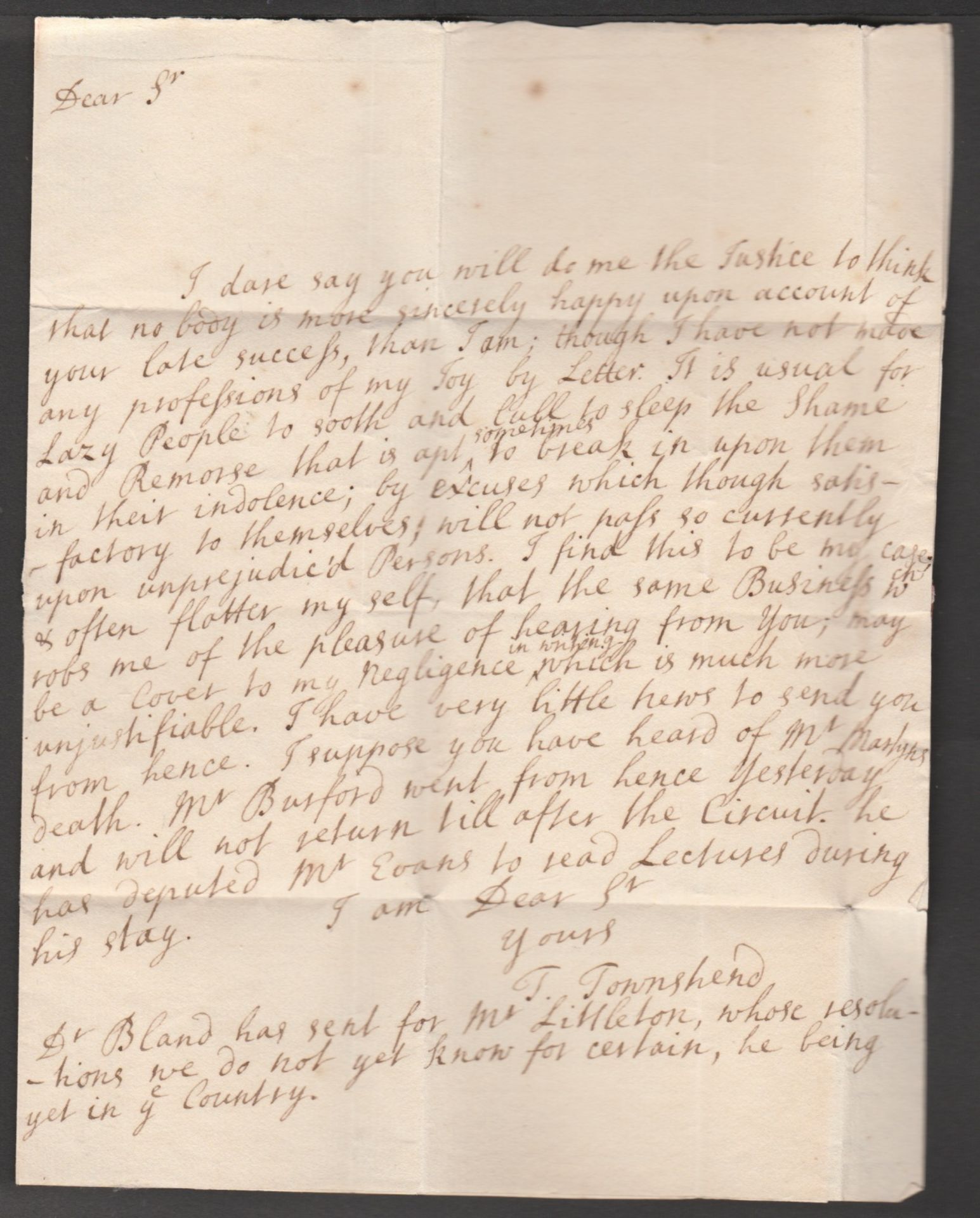 Great Britain - Bishop Marks c.1720 Entire letter from Cambridge to London handstamped ""CAM/BRIDGE" - Image 3 of 4