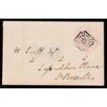 G.B. - Scotland / QV Postal Stationery 1843 (July 11) 1d Pink postal stationery envelope (light file