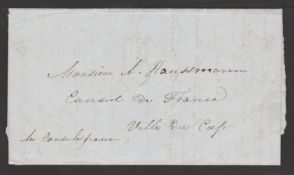 Basutoland/Orange Free State 1859 Entire Letter written in French and Afrikaans from Pasteur S. Roll