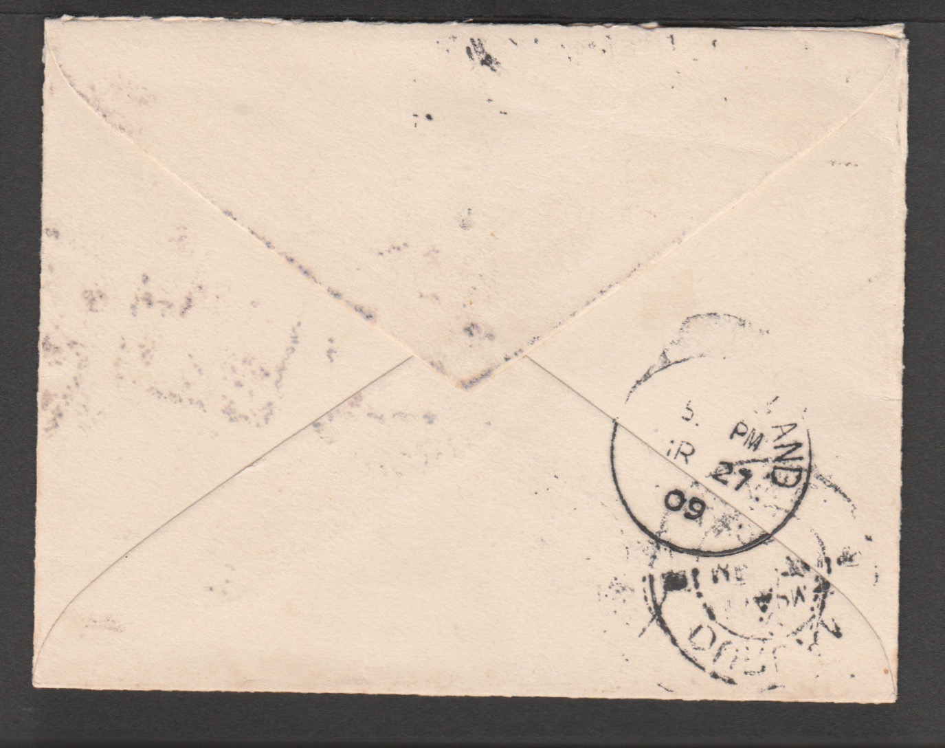 Natal Maritime 1909 Cover posted on Sunday March 7th 1909 at Durban under the Sunday Late Fee serv - Image 2 of 2