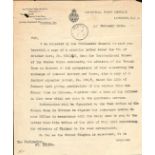 Morocco - French Zone 1920 & 21 Circulars from the UPU in Berne concerning Insured Letters including